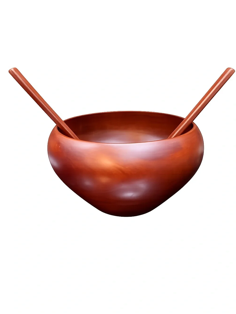 Crate&Barrel Wooden Salad Bowl with Serving Spoons